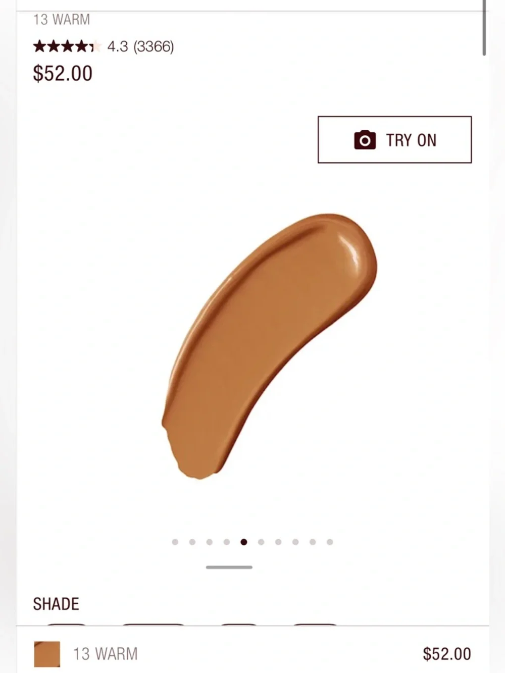 New! Charlotte Tilburry Beautiful Skin Foundation 13 warm chaud